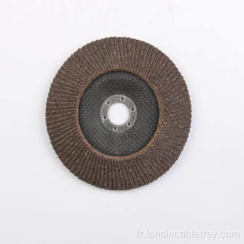 Dos en fibre de verre à disque à lamelles brun abrasif en aluminium calciné